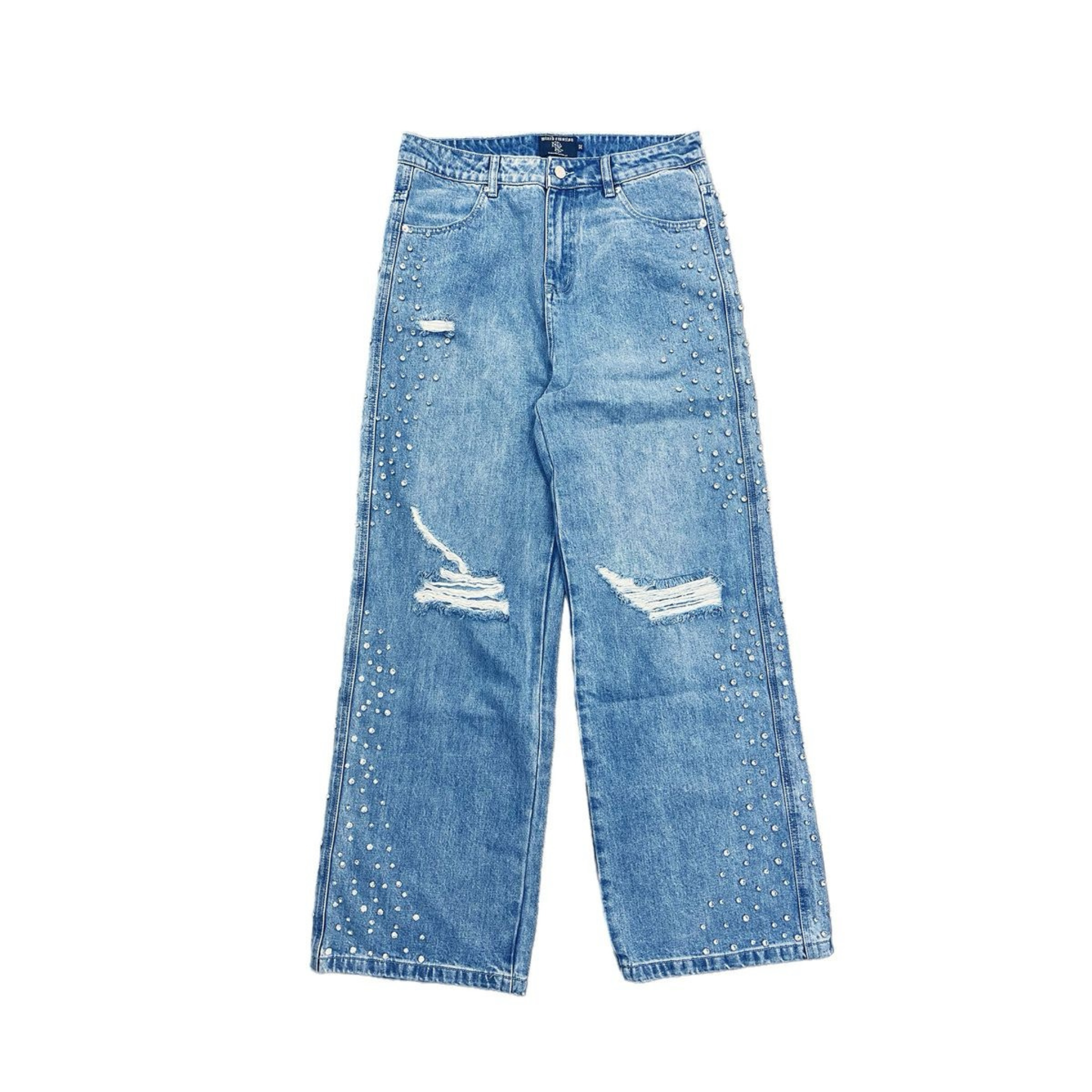 Mixed Emotion "Blue Stone" Baggy Jeans - Mixed Emotion