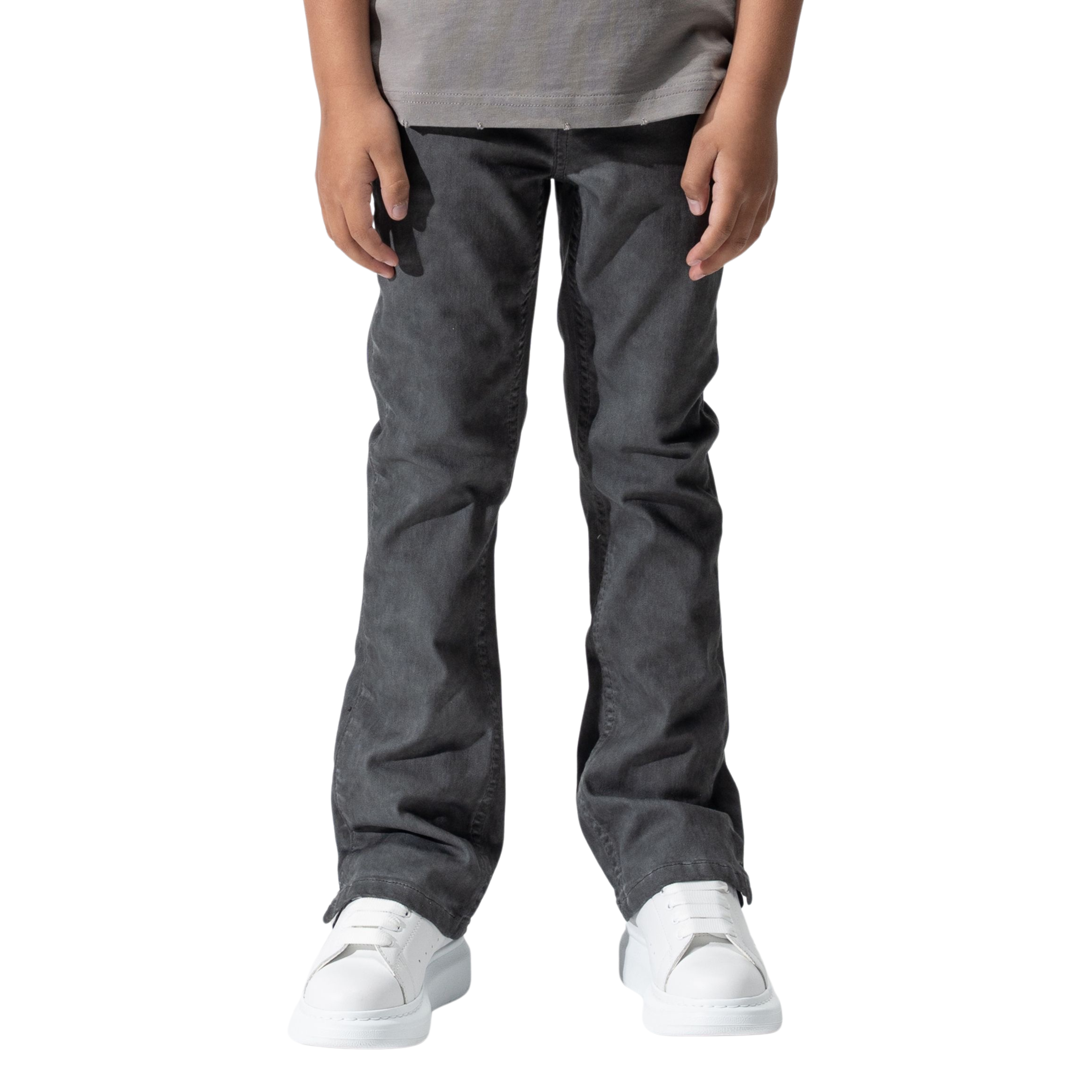 Kids Serenede "Lead" Stacked Jeans (Grey) - Serenede