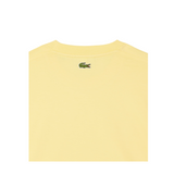 Lacoste Signature Print Cotton T-Shirt (Pastel Yellow) - Lacoste