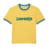 Lacoste Printed Contrast Accent T-Shirt (Cornsilk/Hydro) - TH7531 - Lacoste