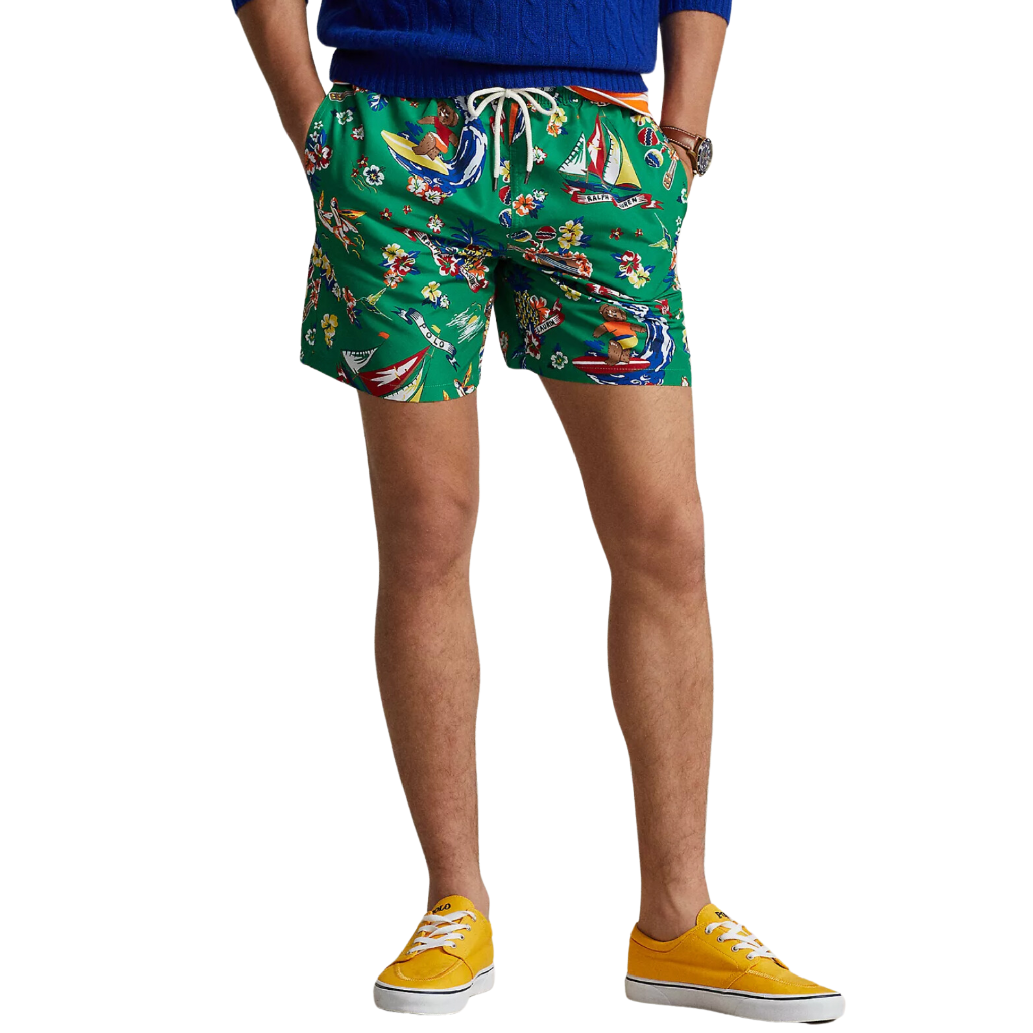 Polo Ralph Lauren 5.75-Inch Traveler Polo Bear Swim Trunk (Surfer Bear) - Polo Ralph Lauren