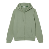 Lacoste Kangaroo Pocket Fleece Zipped Sweatshirt (Green) - Lacoste