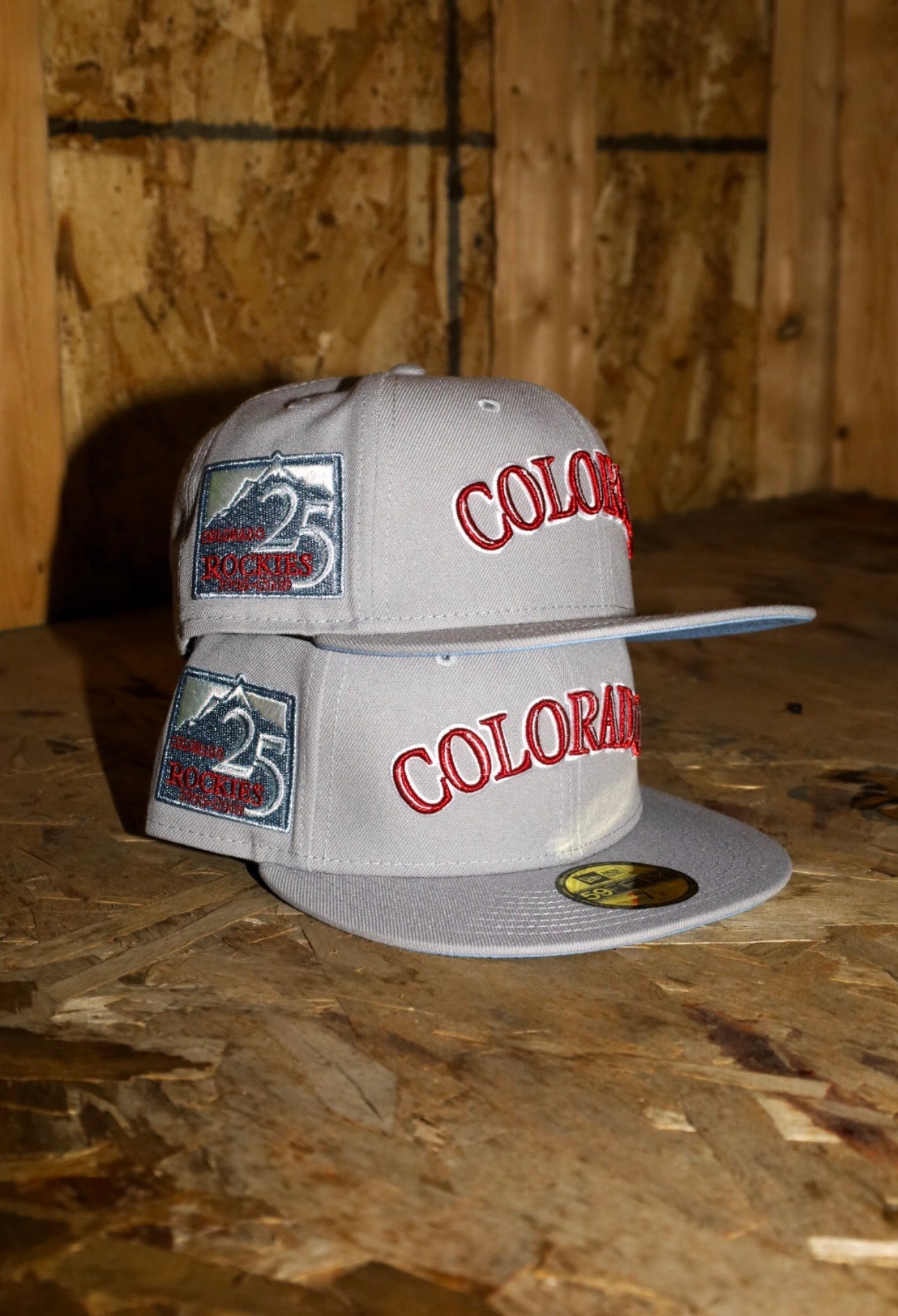 New Era Colorado Rockies 25th Anniversary Side Patch Fitted (Grey) - New Era