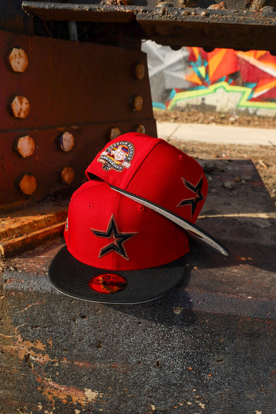 New Era Houston Astros 45th Anniversary Grey UV 59Fifty Fitted (Red/Black) - ST New Era
