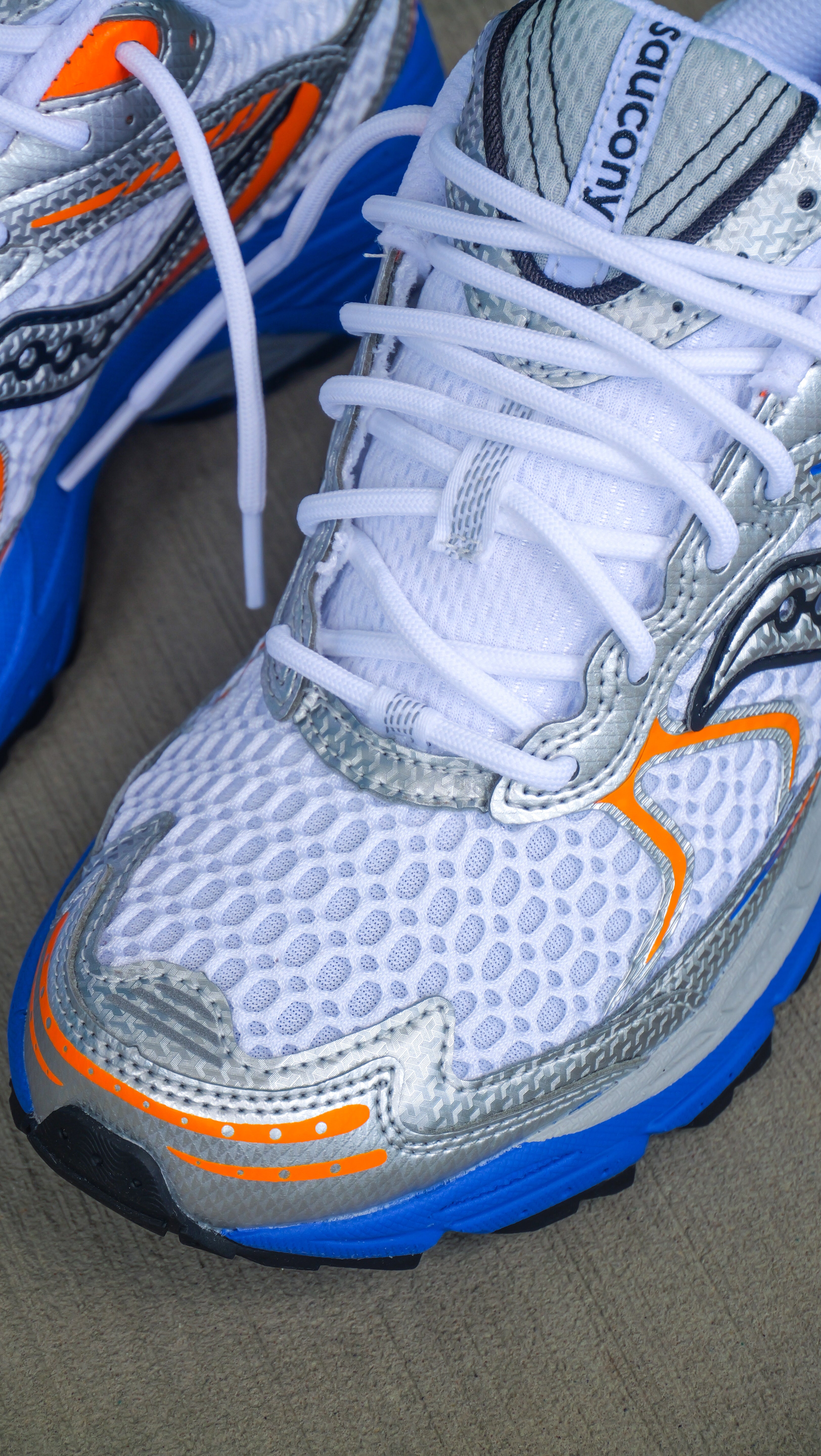 Mens Saucony Progrid Ride 1 (White/Tumeric)