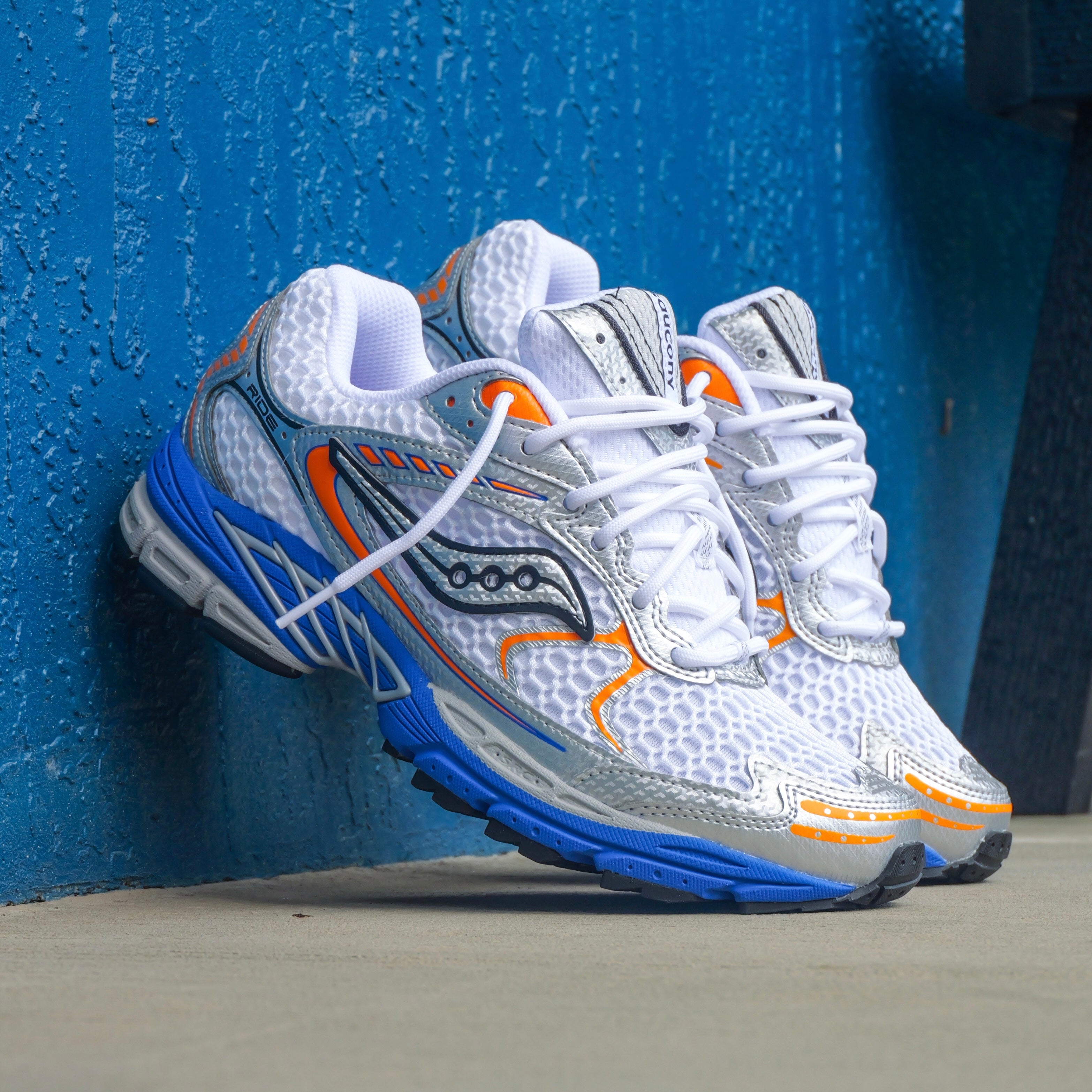 Mens Saucony Progrid Ride 1 (White/Tumeric)