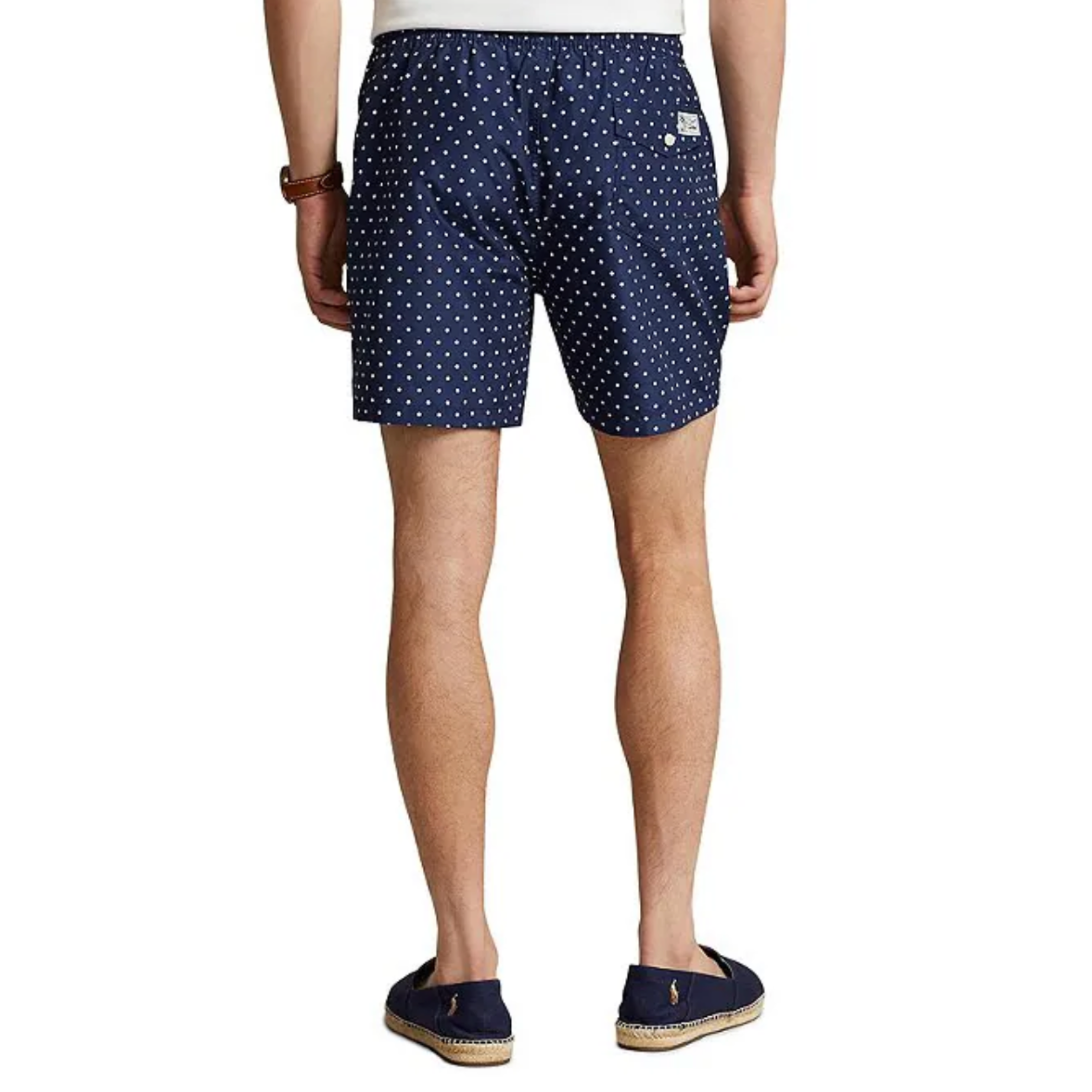 Polo Ralph Lauren Traveler Dotted 5.75-Inch Swim Trunks (Navy) - Polo Ralph Lauren