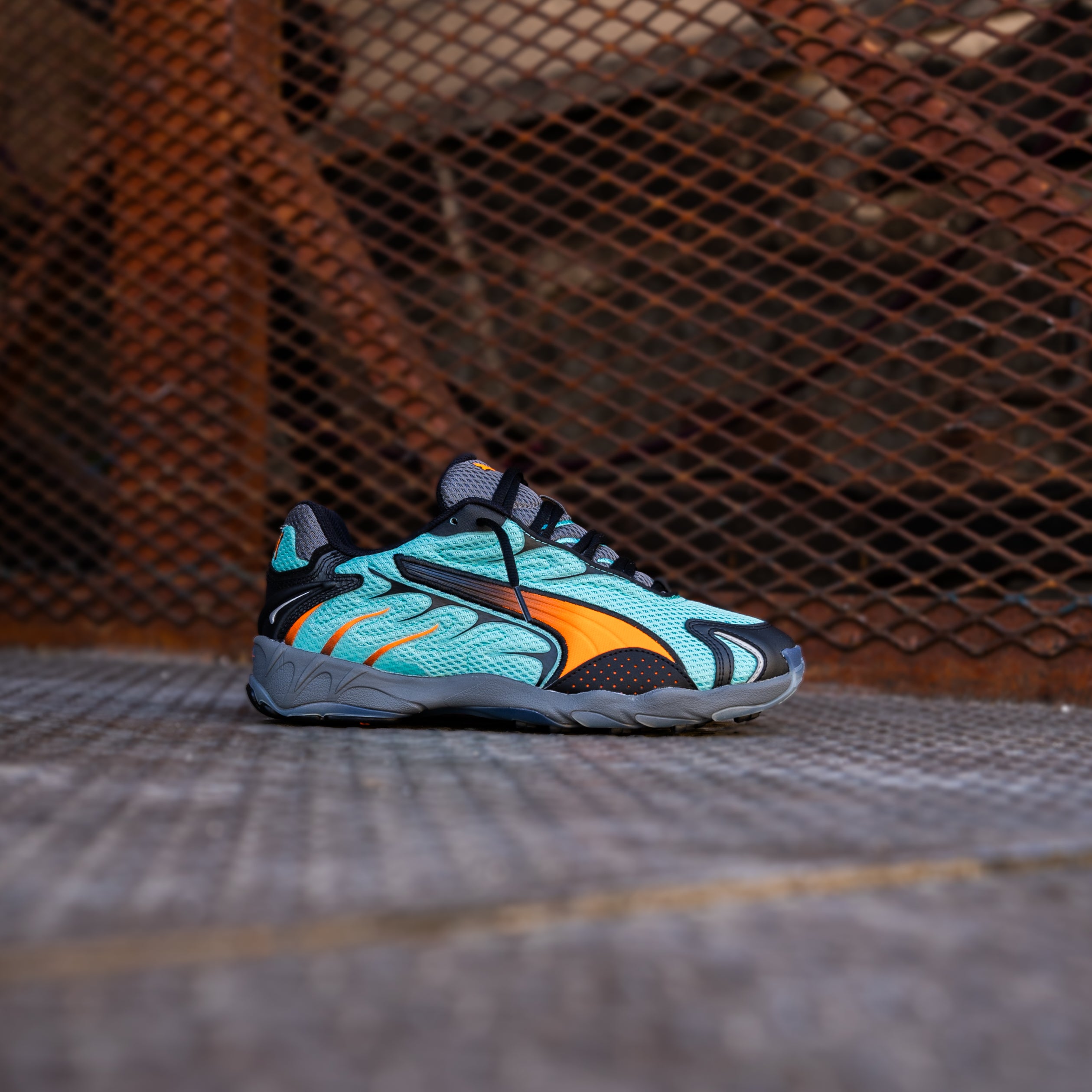 Mens Puma Inhale (Aquatic/Orange Glo) - Puma