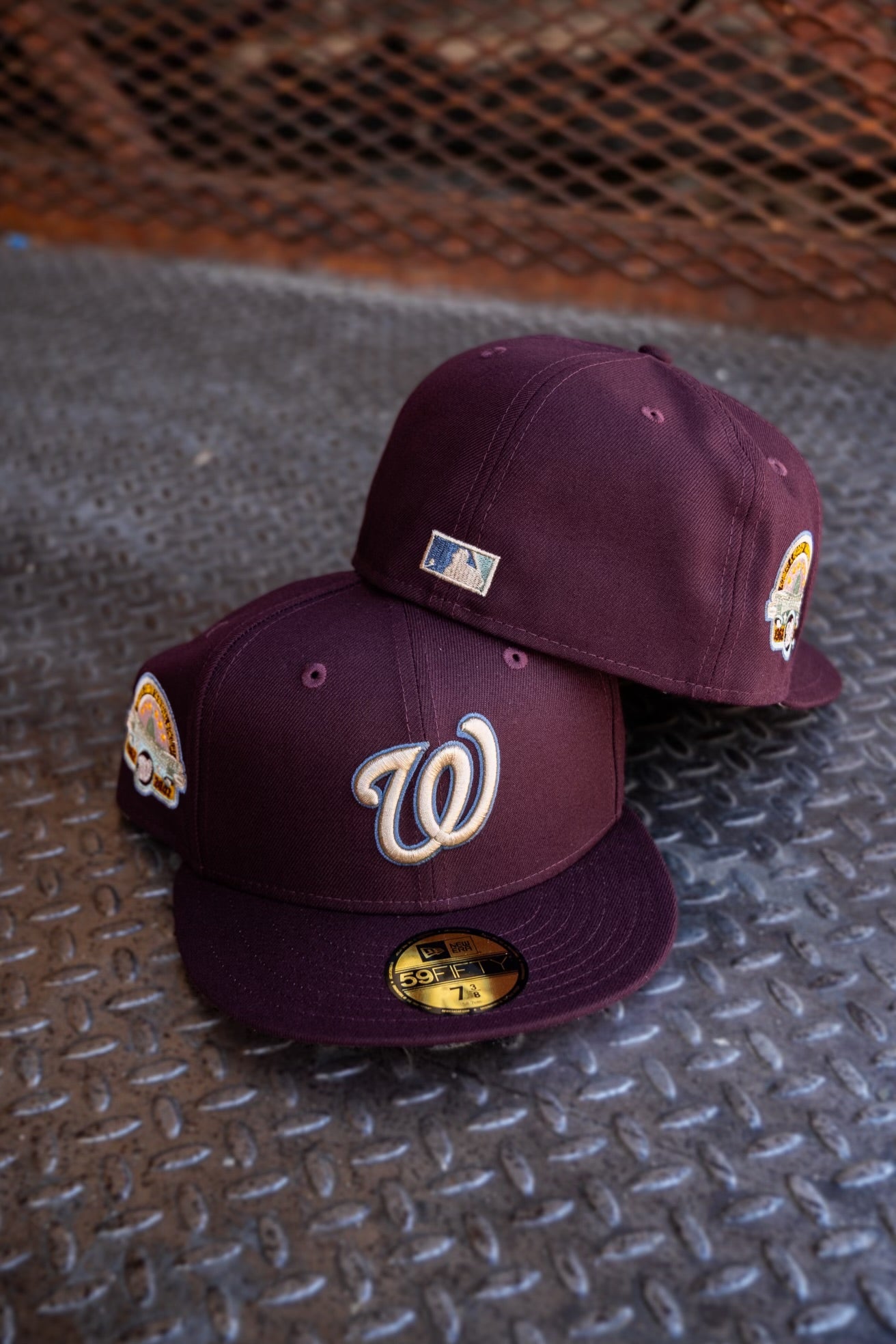 New Era Washington Nationals RFK Stadium Patch Pink UV (Maroon) 59Fifty Fitted - New Era