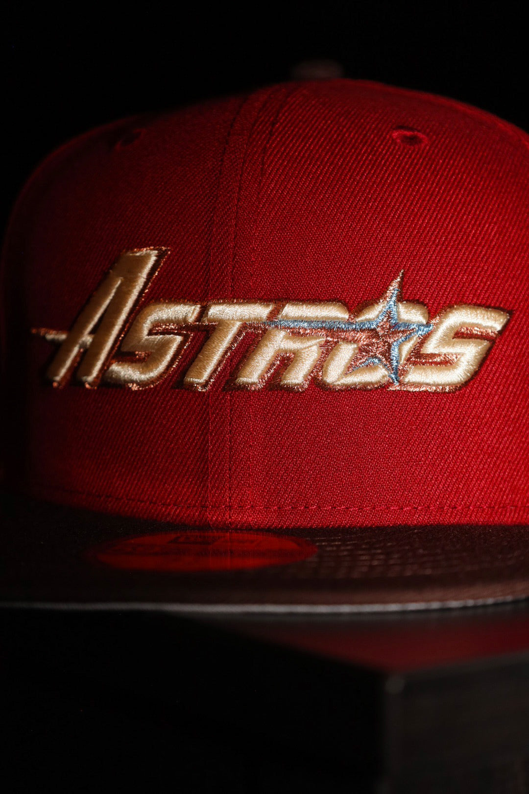 New Era Houston Astros 2000 Inaugural Season Side Patch Fitted (Brick Red/Burnt Wood) - New Era