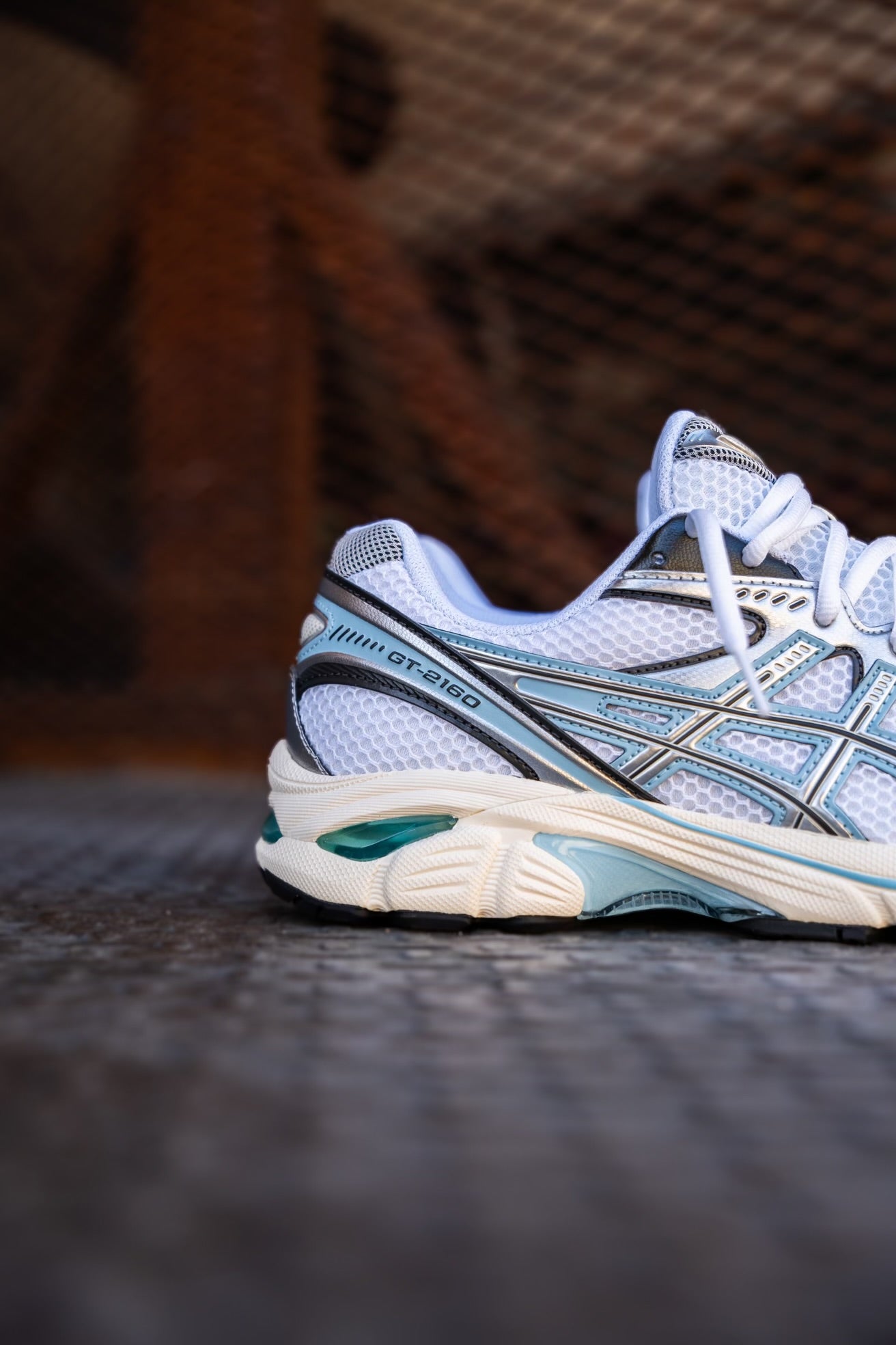 Mens Asics GT-2160 (White/Pure Silver/Light Blue) - Asics