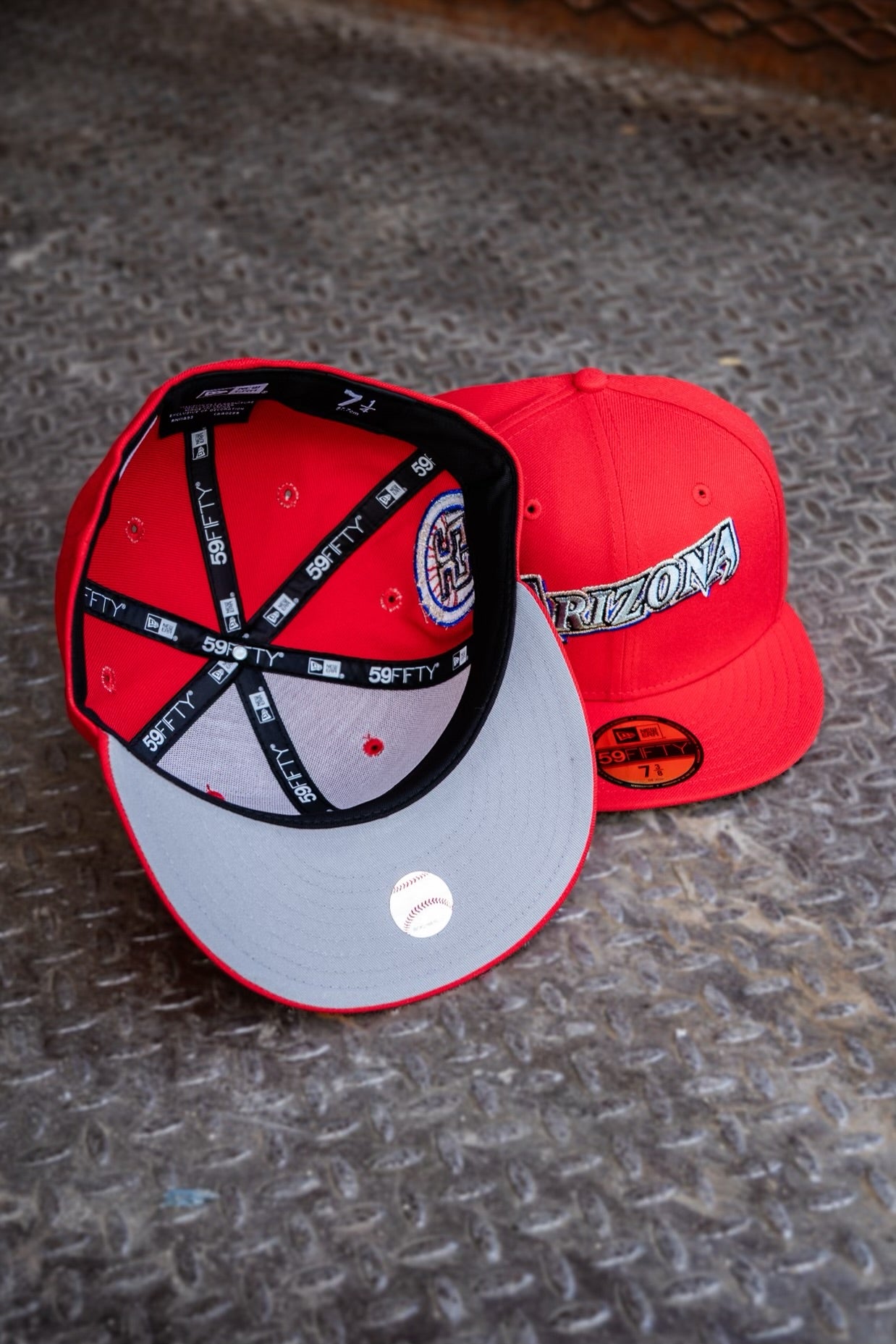 New Era Arizona Diamondbacks 25th Anniversary Grey UV (Fire Red) 59Fifty Fitted - New Era