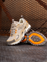 Mens Saucony Grid Aura X (Whey/Orange) - Saucony