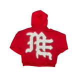 Mixed Emotion "Red End" Rhinestone Hoodie (Red) - Mixed Emotion