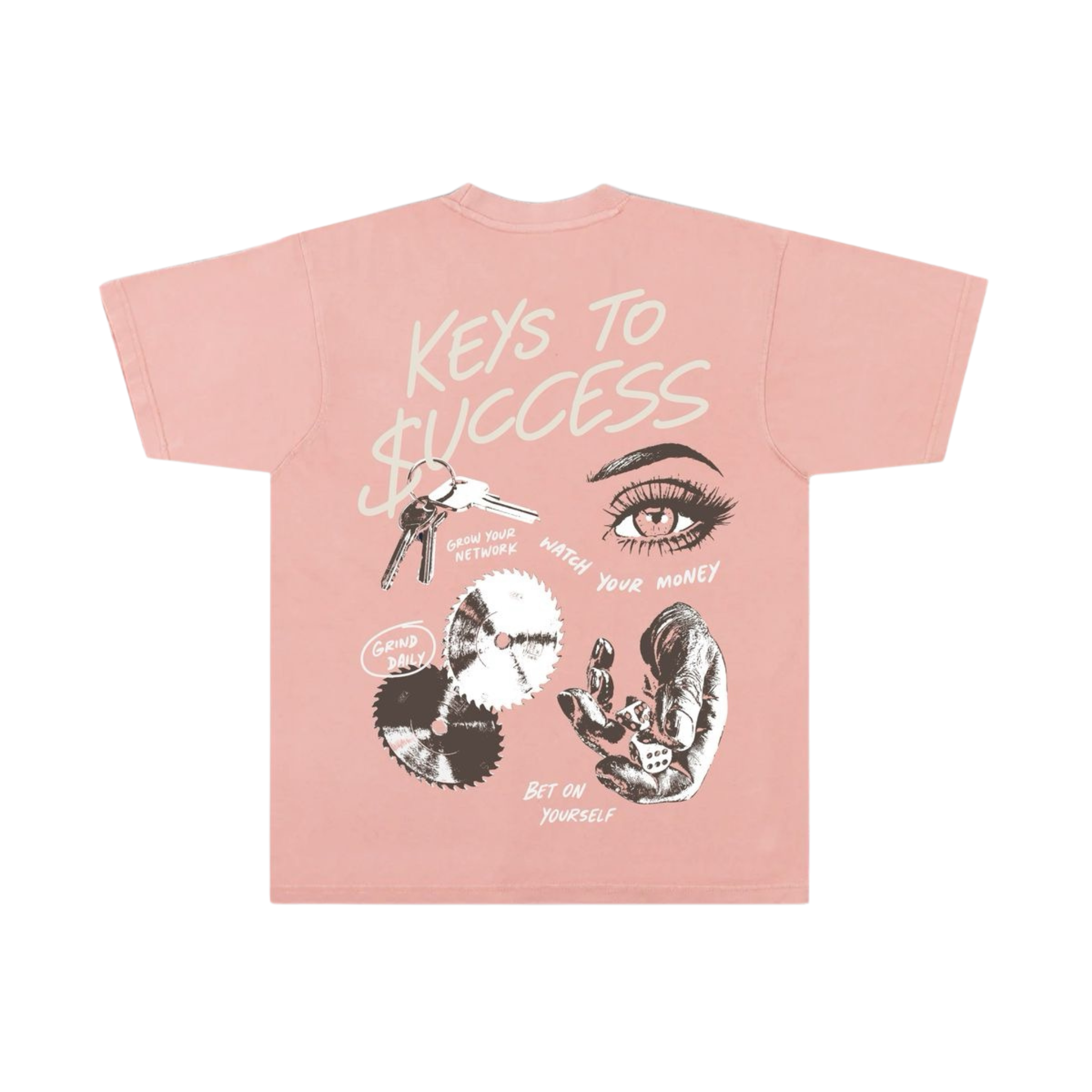 Outrank "Keys To Success" Heavyweight T-shirt (Urban Salmon) - Outrank