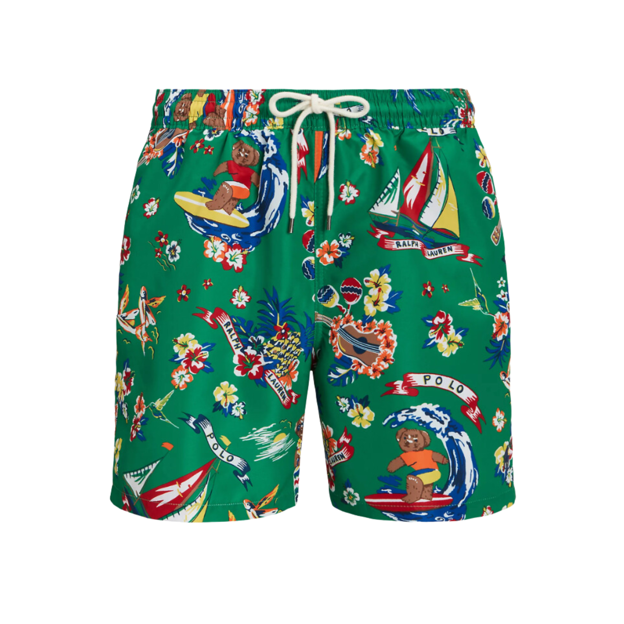 Polo Ralph Lauren 5.75-Inch Traveler Polo Bear Swim Trunk (Surfer Bear) - Polo Ralph Lauren