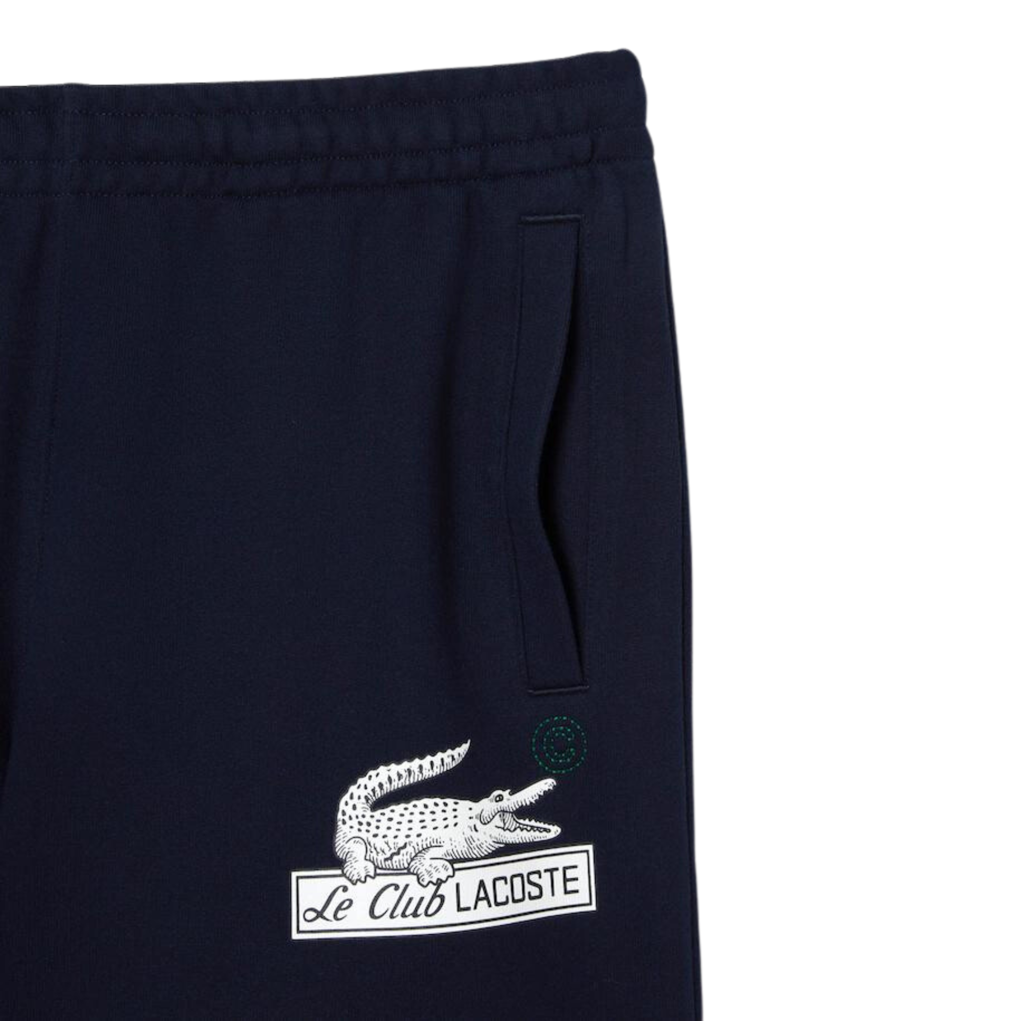 Lacoste Le Club Unbrushed Organic Cotton Fleece Shorts (Navy) - Lacoste