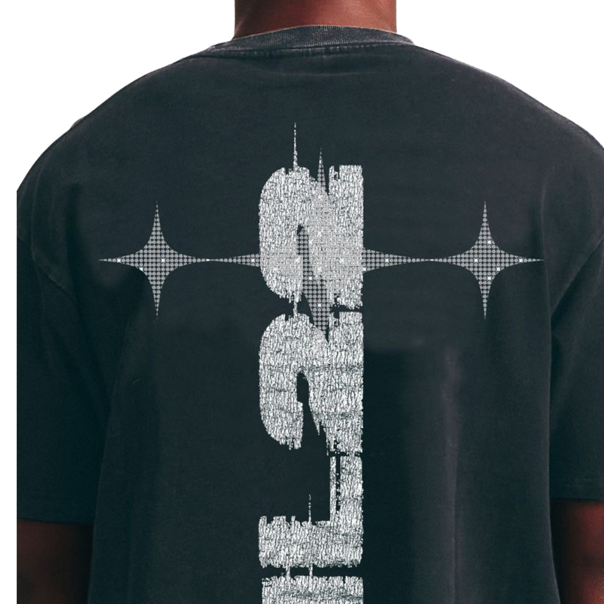 Memory Lane "SKULL WIRE" Tee - Rhinestones (Black) - Memory Lane