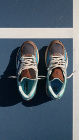 Mens Saucony x FootPatrol ProGrid Omni 9 (Blue/Brown) - VIP Saucony