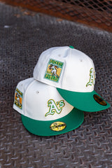 New Era Oakland Athletics Rickey Henderson Field Grey UV (Off White/Green) 59Fifty Fitted