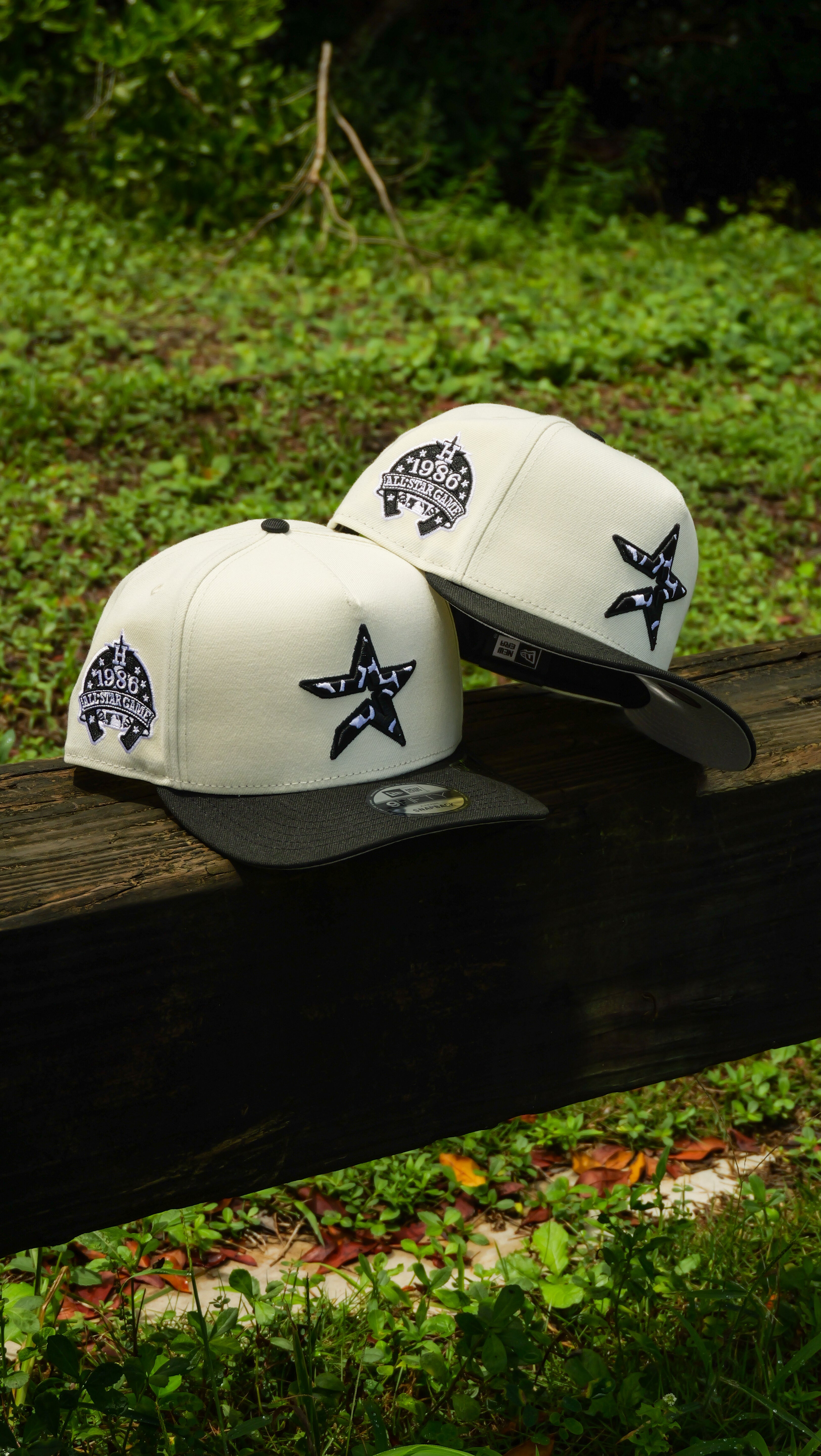 New Era Houston Astros 1986 All-Star Game 9FIFTY A-Frame Snapback-(Chrome/Black)