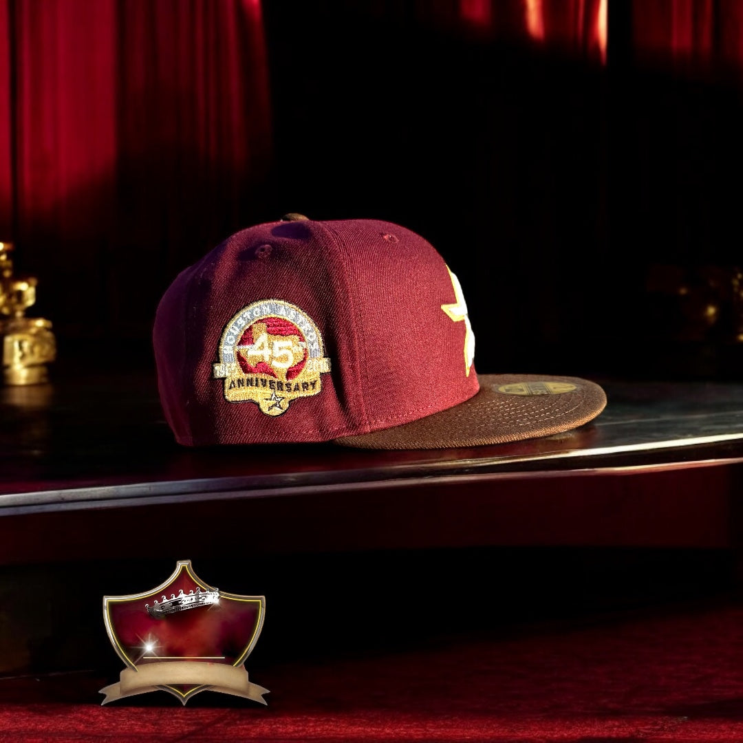 New Era Houston Astros 45th Anniversary Grey UV 59Fifty Fitted (Maroon/Mocha) - New Era