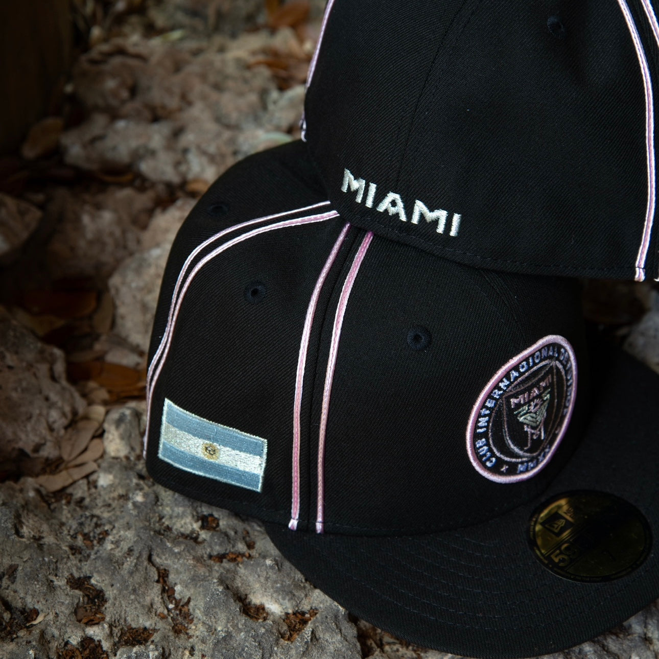 New Era Inter Miami CF Argentina Flag Side Patch Fitted - New Era