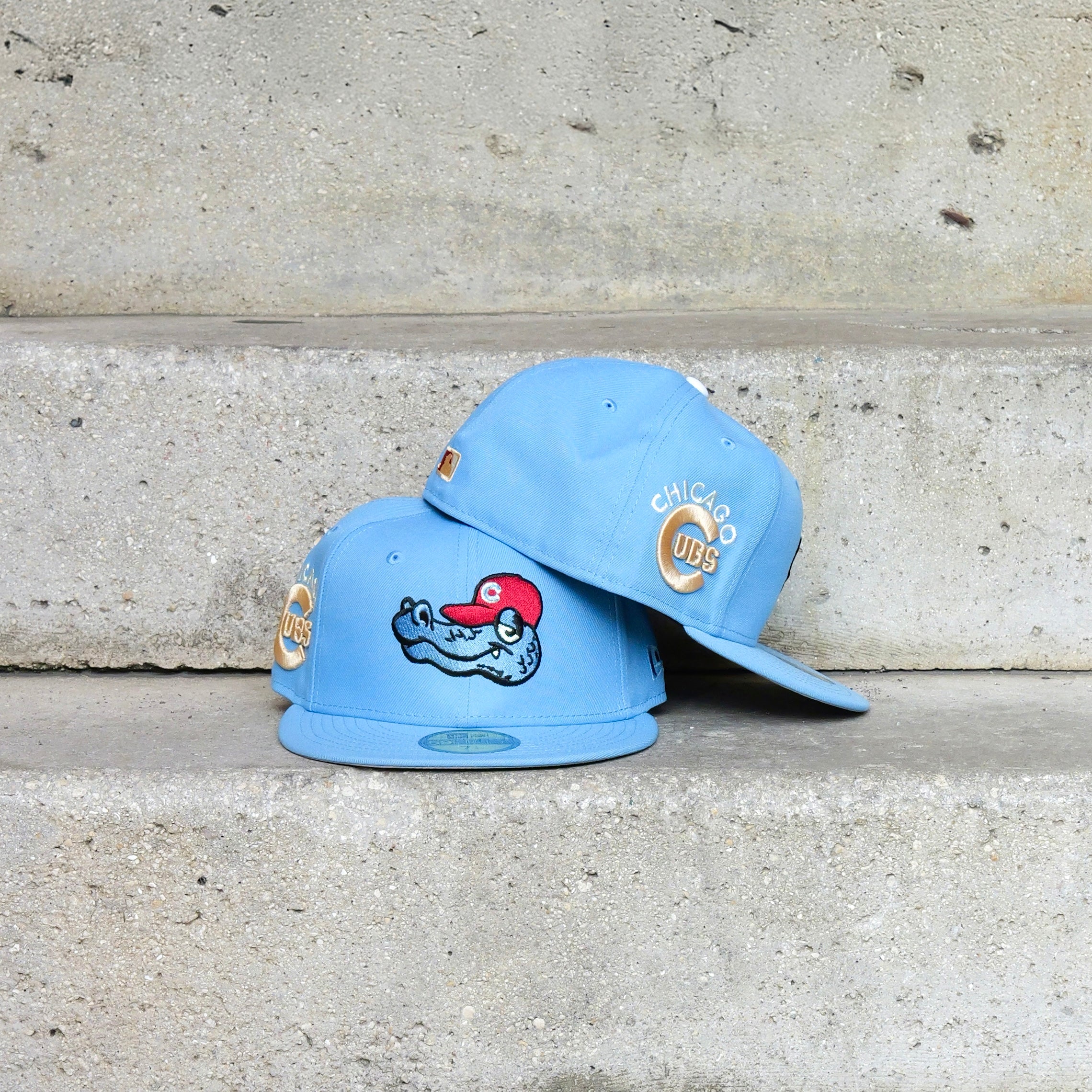 New Era Chicago Cubs Side Patch Fitted (Sky)