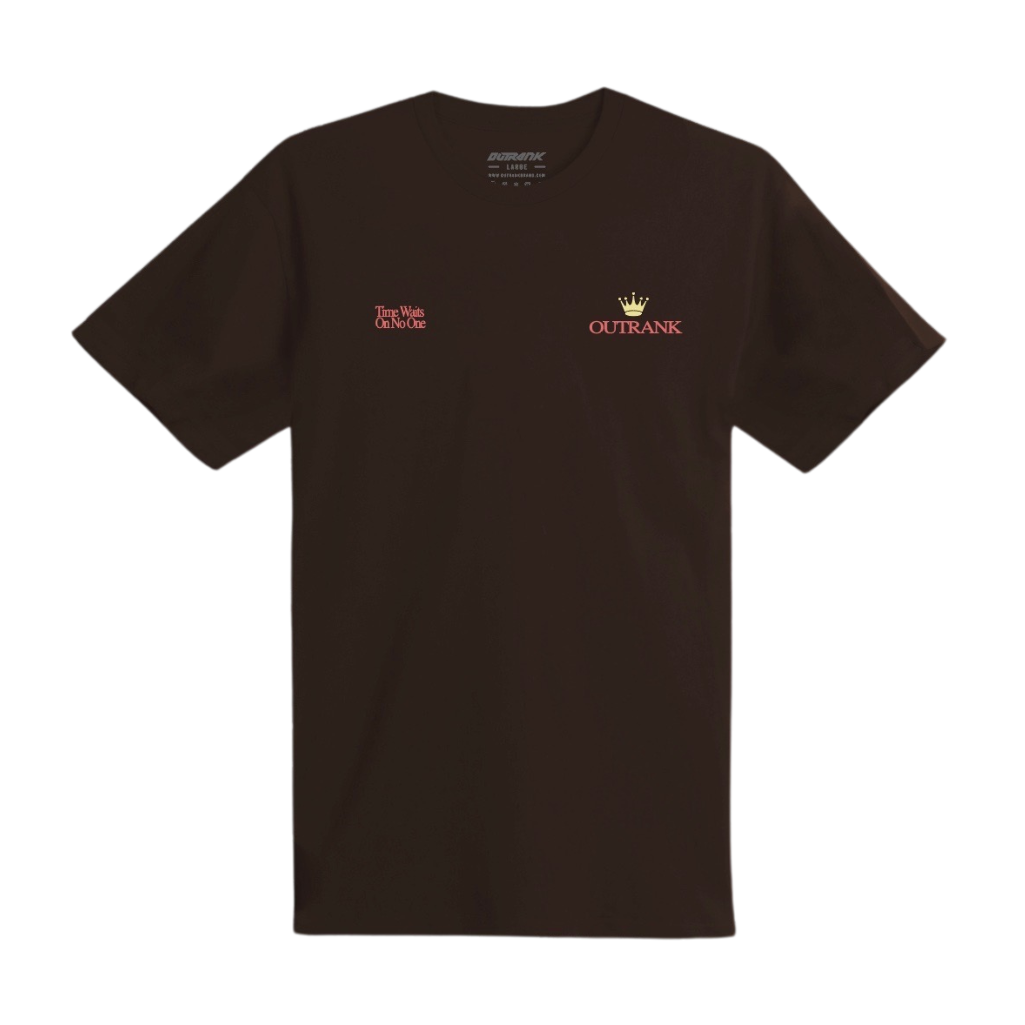 Outrank Time Waits On No One Tee (Brown)