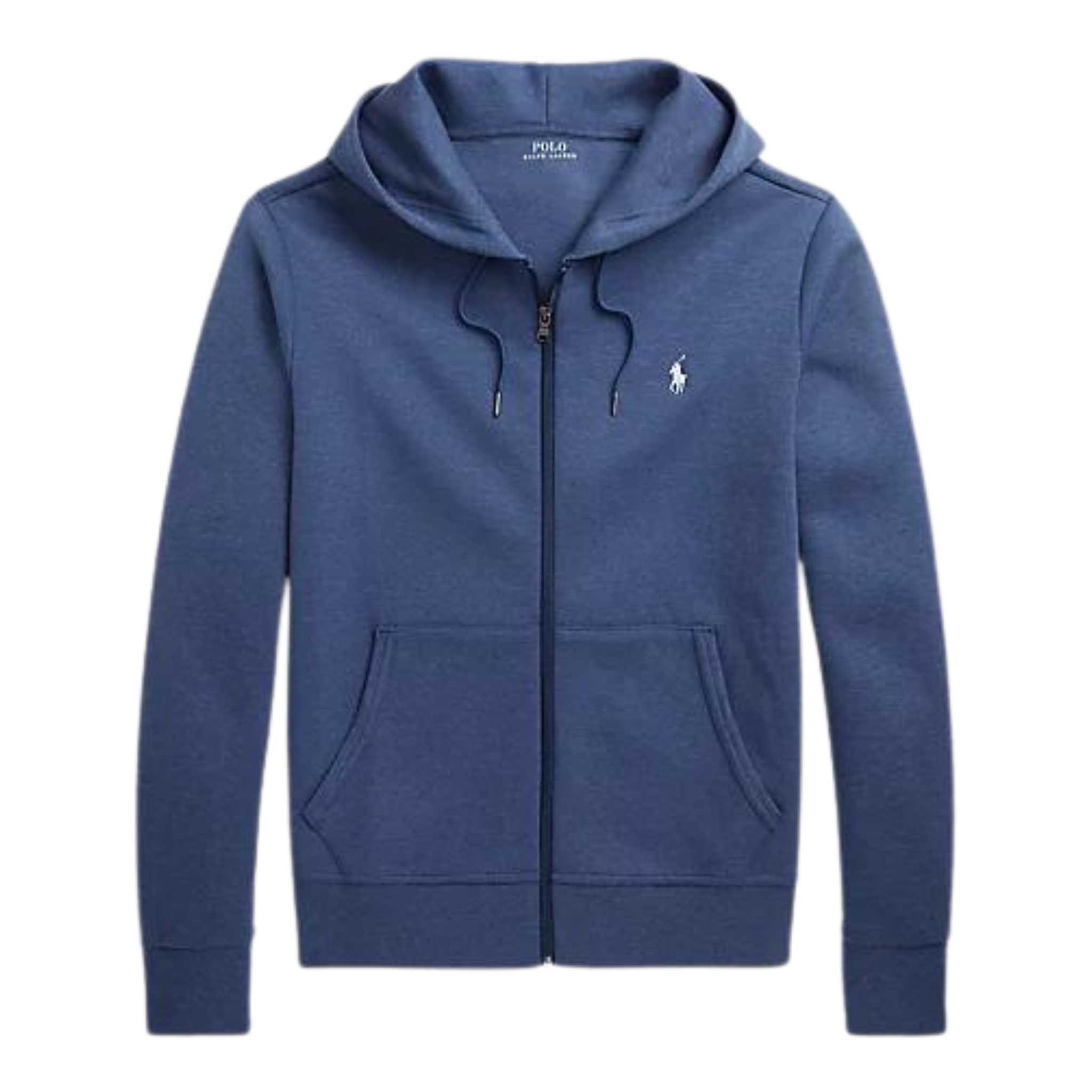 Polo Ralph Lauren Double-Knit Full-Zip Hoodie (Blue Heather) - Polo Ralph Lauren