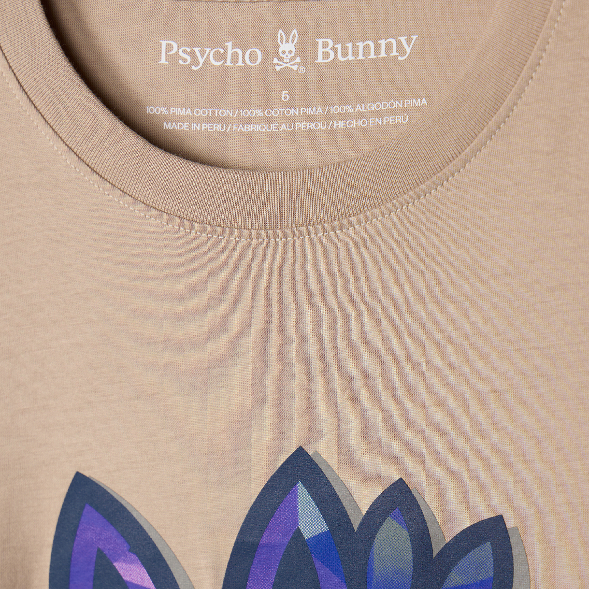 Psycho Bunny Randolph Graphic Tee (Stone)