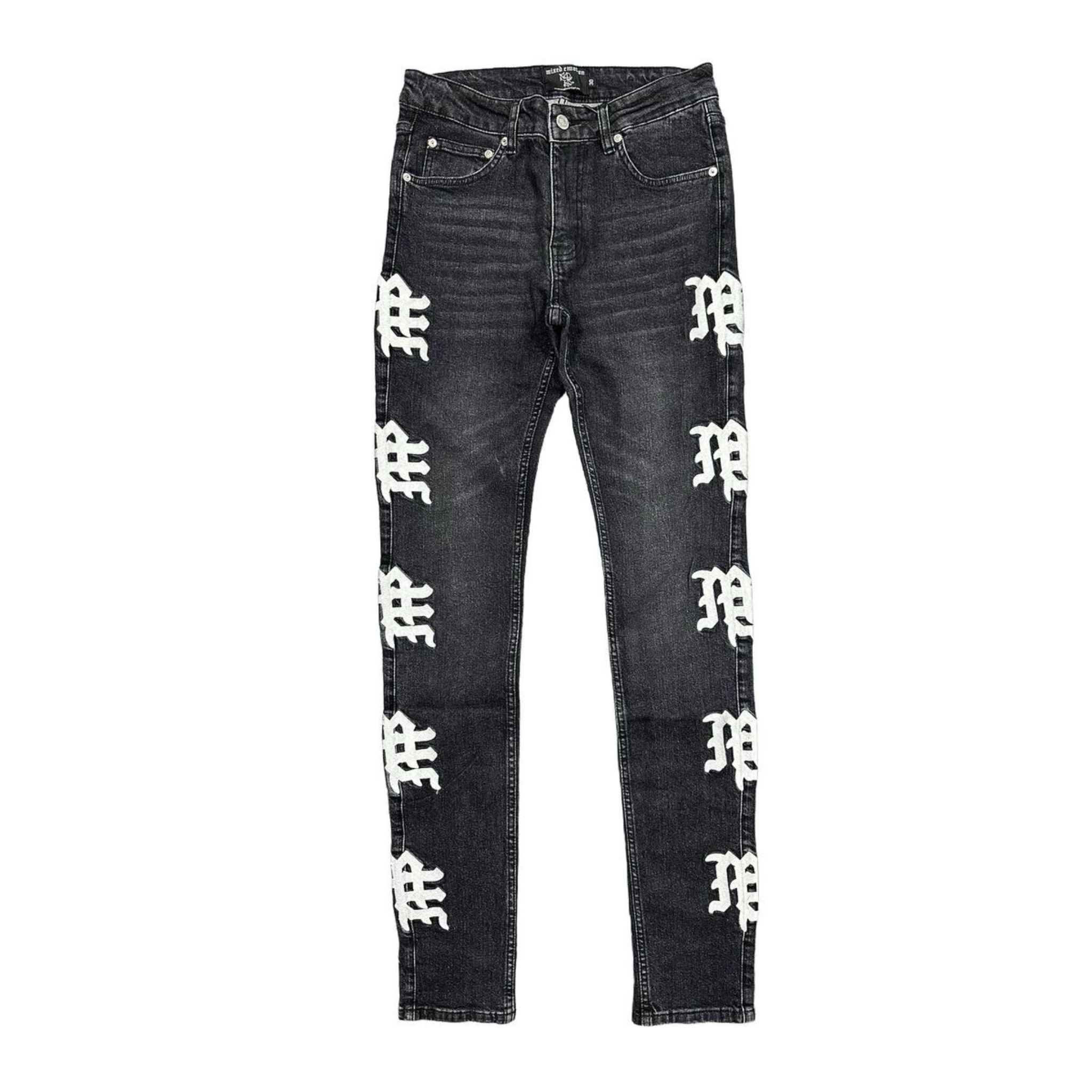 Mixed Emotion "Monogram" Denim Black Wash - Mixed Emotion