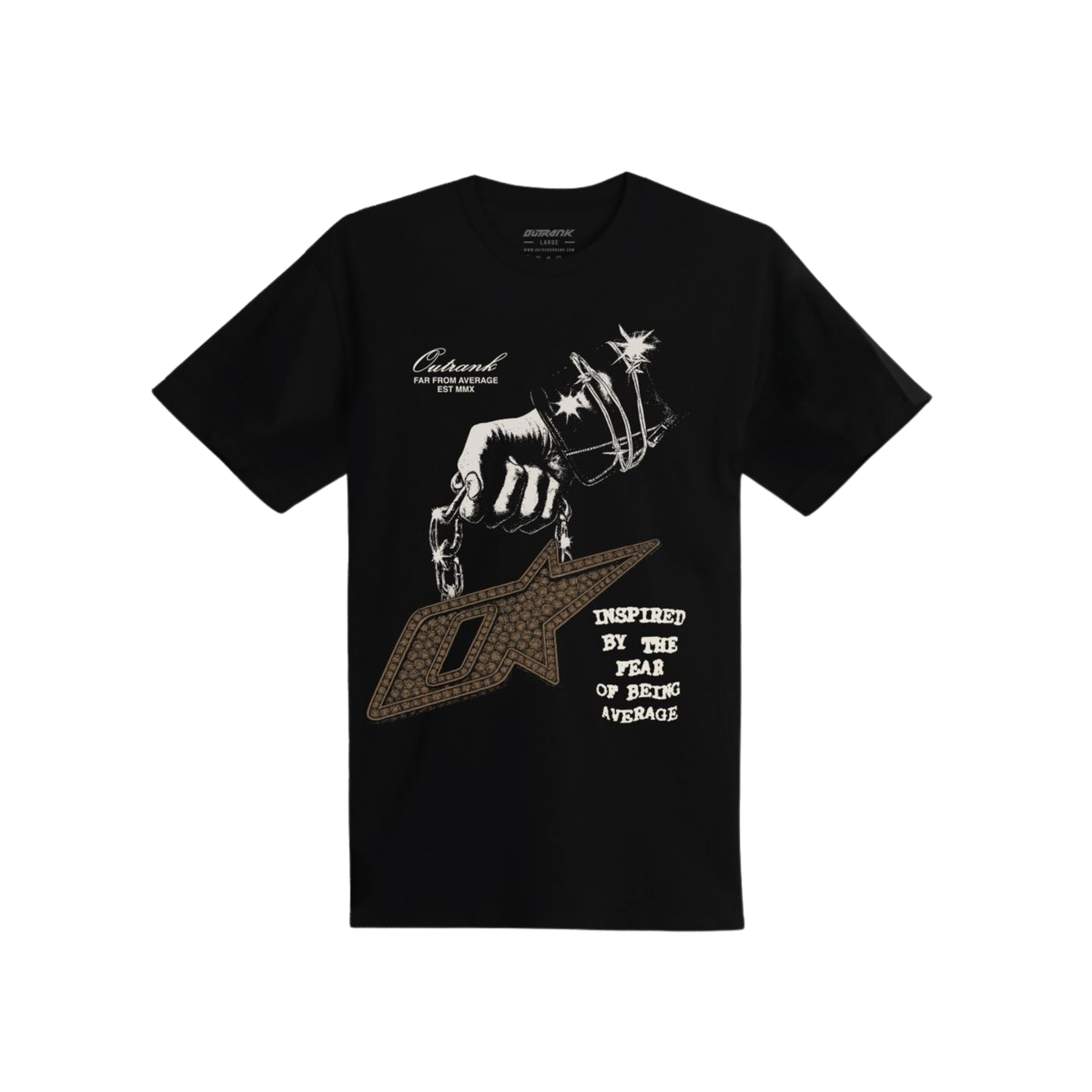 Outrank "Inspired By The Fear" T-shirt (Black)