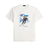 Polo Ralph Lauren Classic Fit Polo Sport Jersey T-Shirt (White/Active Bear) - Polo Ralph Lauren