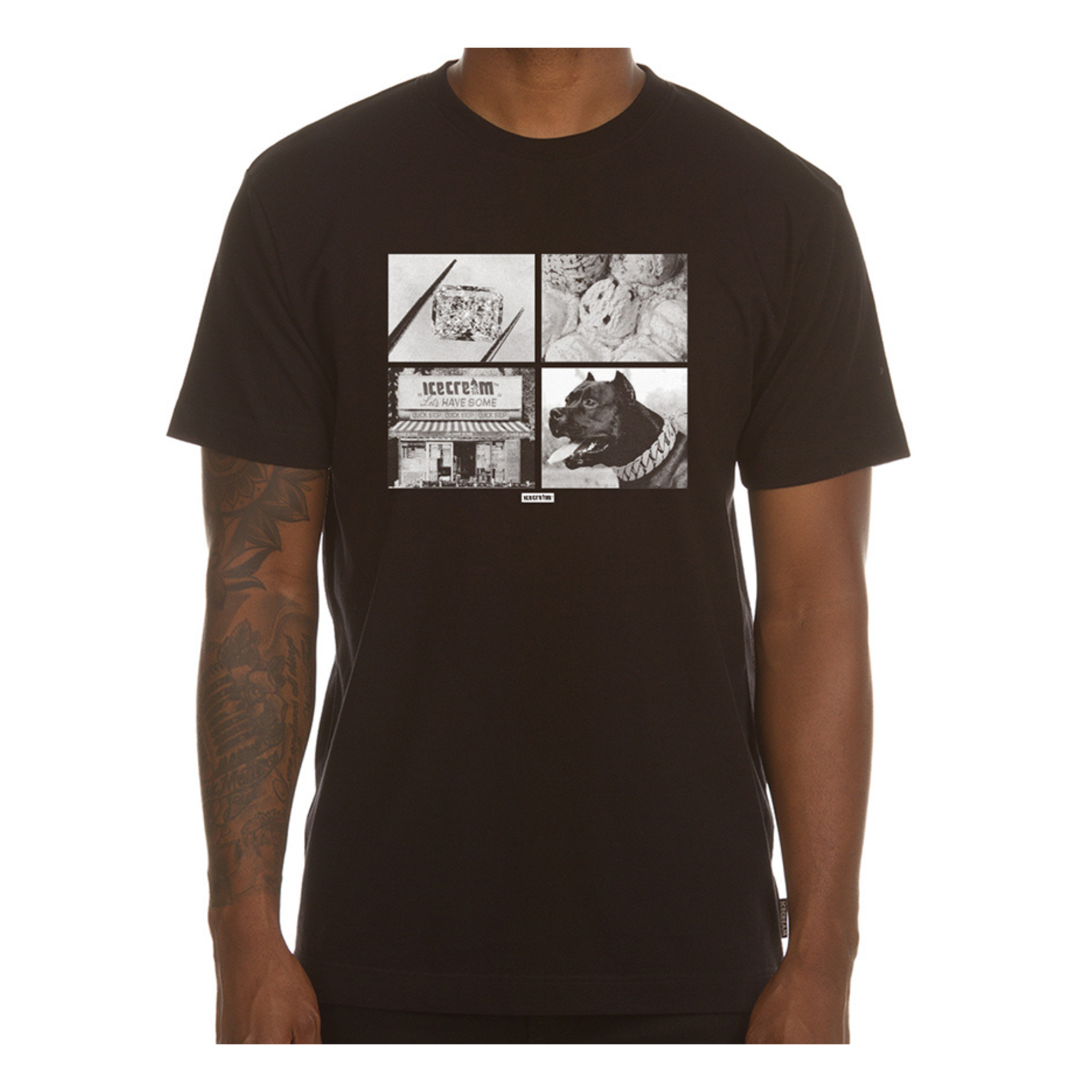 Icecream "Good For Health" ss tee (Black) - Ice Cream