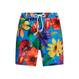 Polo Ralph Lauren 5.75-Inch Classic Fit Swim Trunk (Poppy Floral Blue) - Polo Ralph Lauren