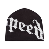 Godspeed OG Logo Studded Beanie (BOOM) (Black/White) - Godspeed