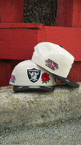New Era Los Angeles Raiders Super Bowl XVIII 9FIFTY A-Frame Snapback-(Stone/Black)