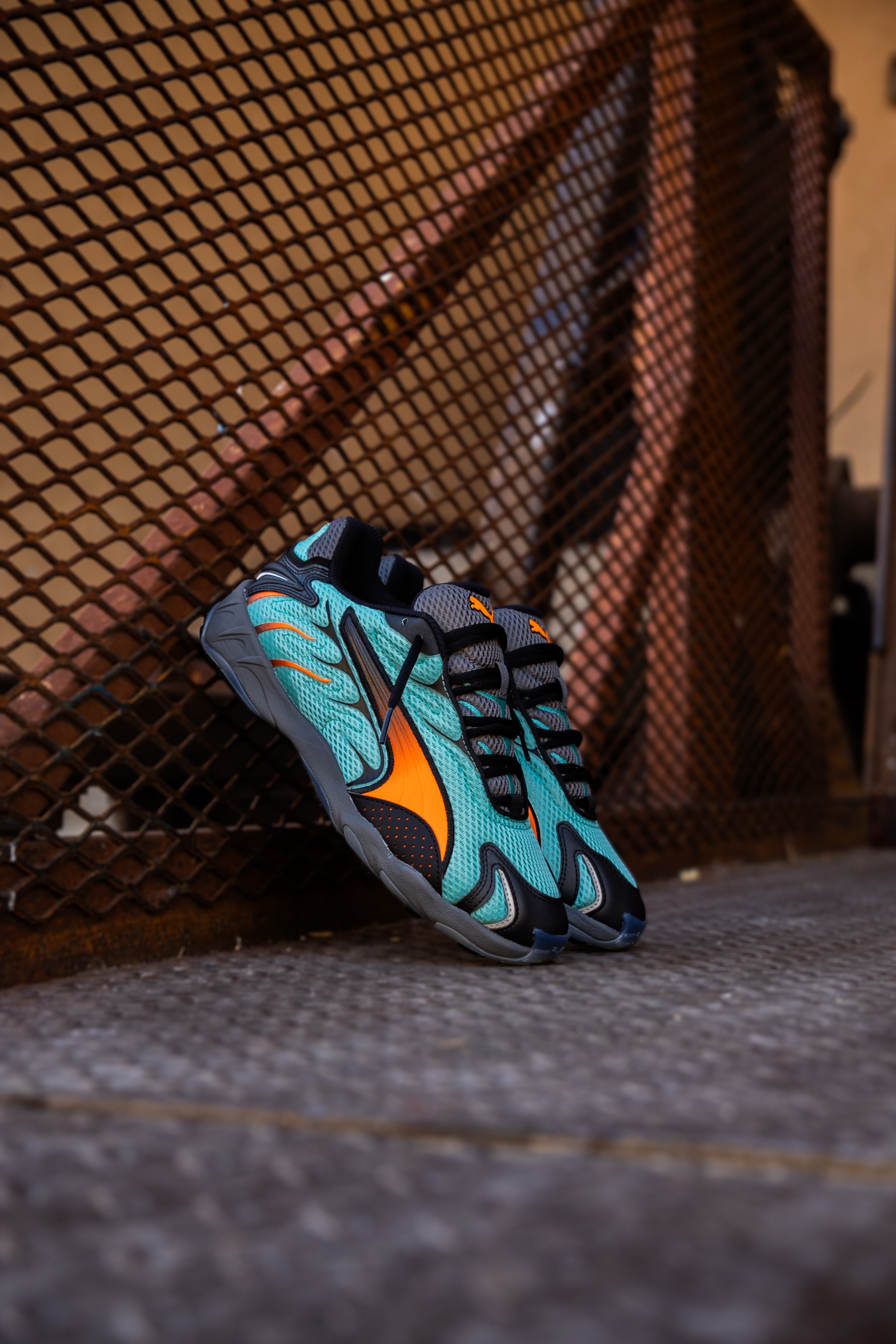 Mens Puma Inhale (Aquatic/Orange Glo) - Puma
