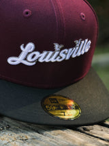 New Era Louisville Bats Grey UV (Maroon/Black) 59Fifty Fitted - New Era