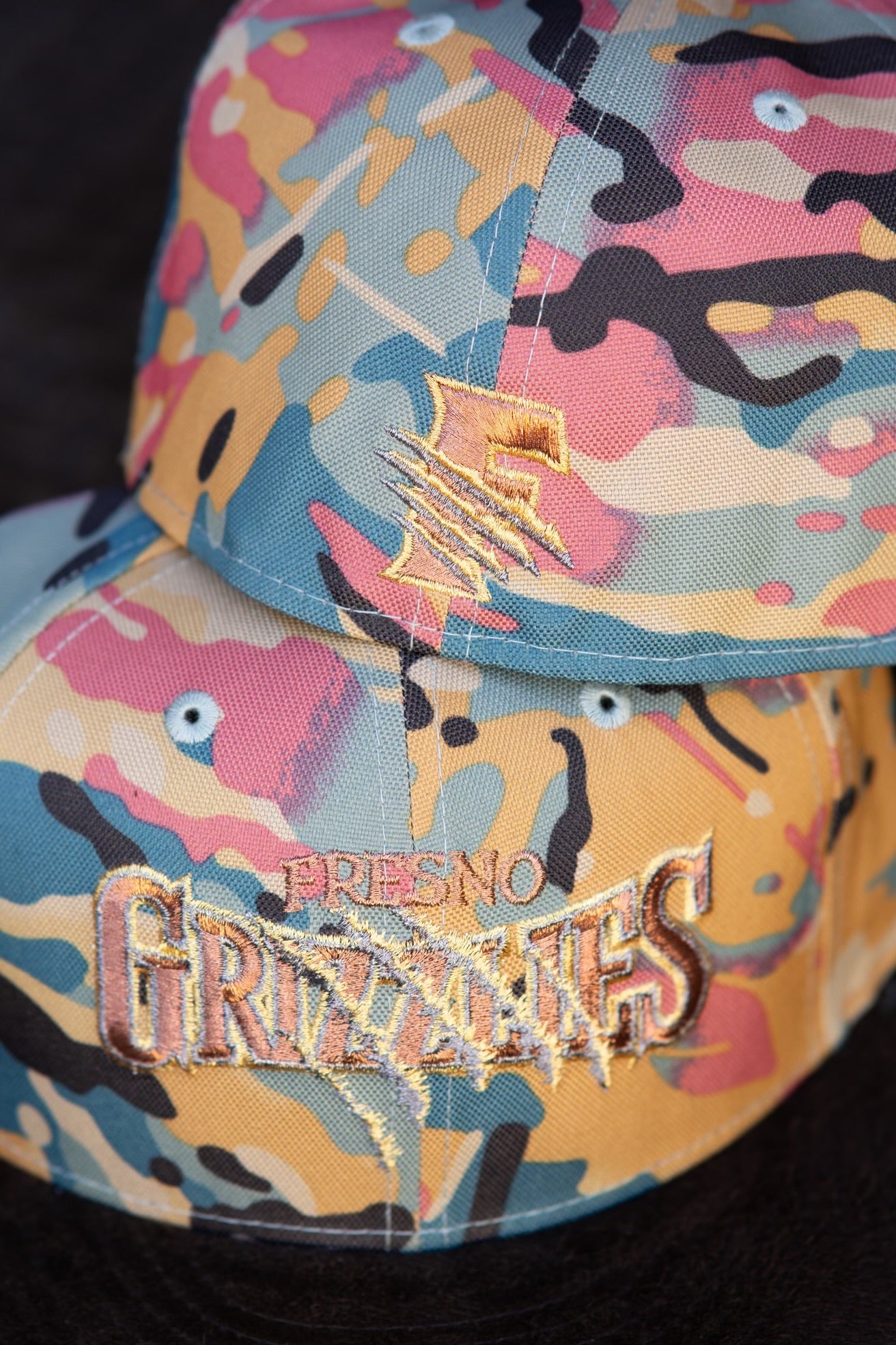 New Era Fresno Grizzlies Grey UV (Camo/Brown Suede) 59Fifty Fitted - New Era