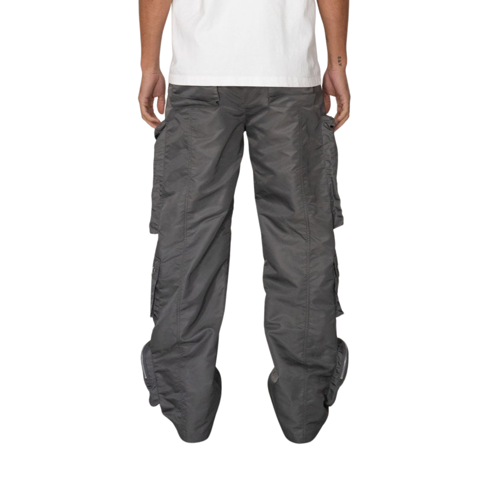 EPTM Baggy Moon Zip Cargo Pants (Grey) - EPTM