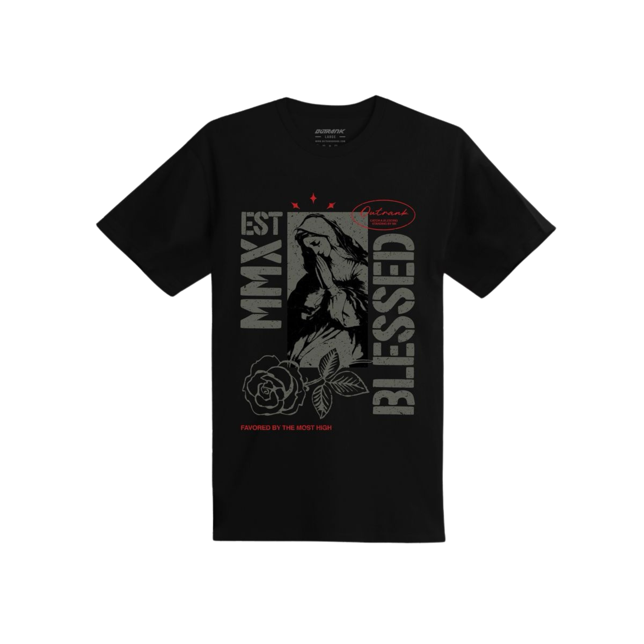 Outrank "Blessed" T-shirt (Black) - Outrank