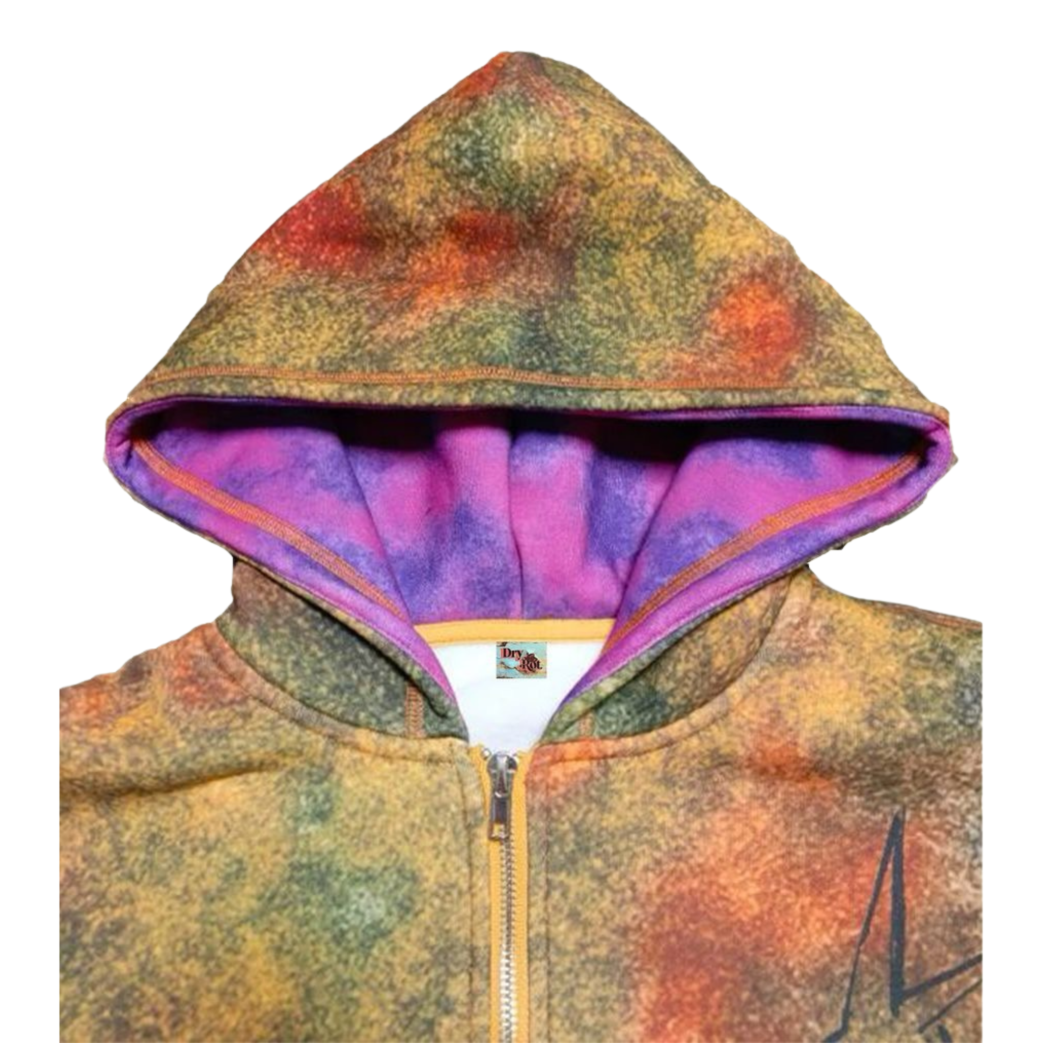 Dry Rot "Acid Dust" Zip Up Hoodie (Rust)
