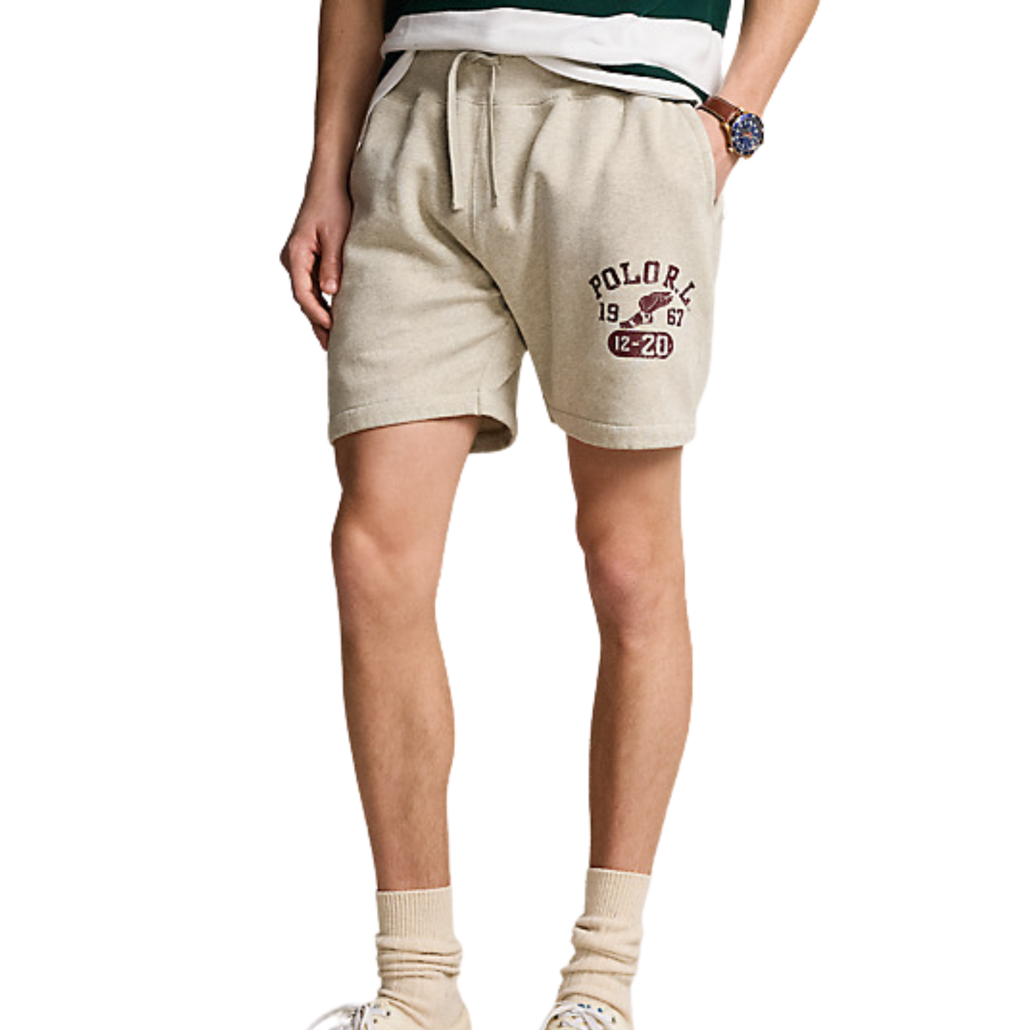 Polo Ralph Lauren 6-Inch Logo Fleece Short (Vintage Heather Grey)