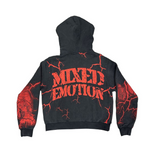 Mixed Emotion Acid Wash “Deserted” Hoodie (Vintage Black/Red)