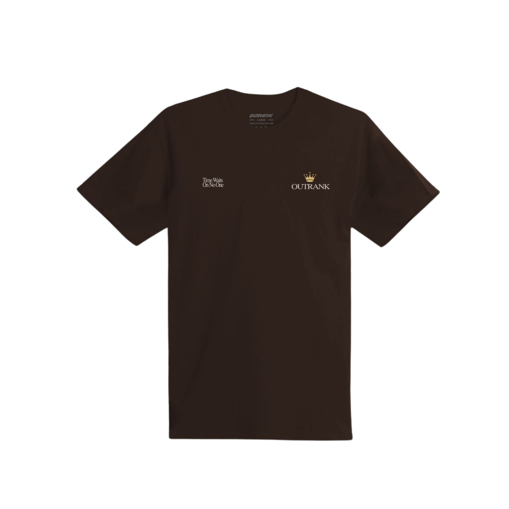 Outrank Time Waits On No One Tee (Dark Chocolate)