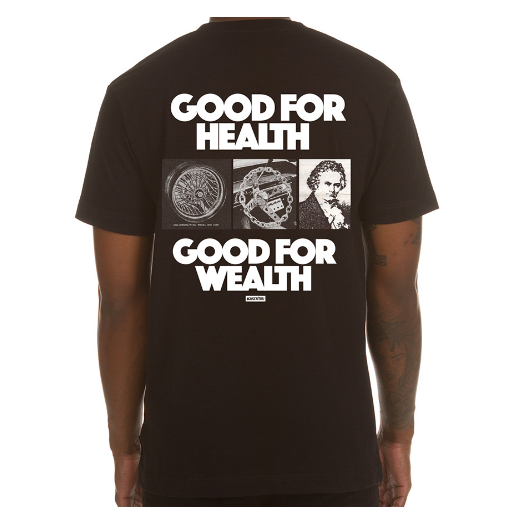 Icecream "Good For Health" ss tee (Black) - Ice Cream