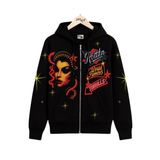 Dry Rot "Famous" Zip Up Hoodie (Black) - Dry Rot