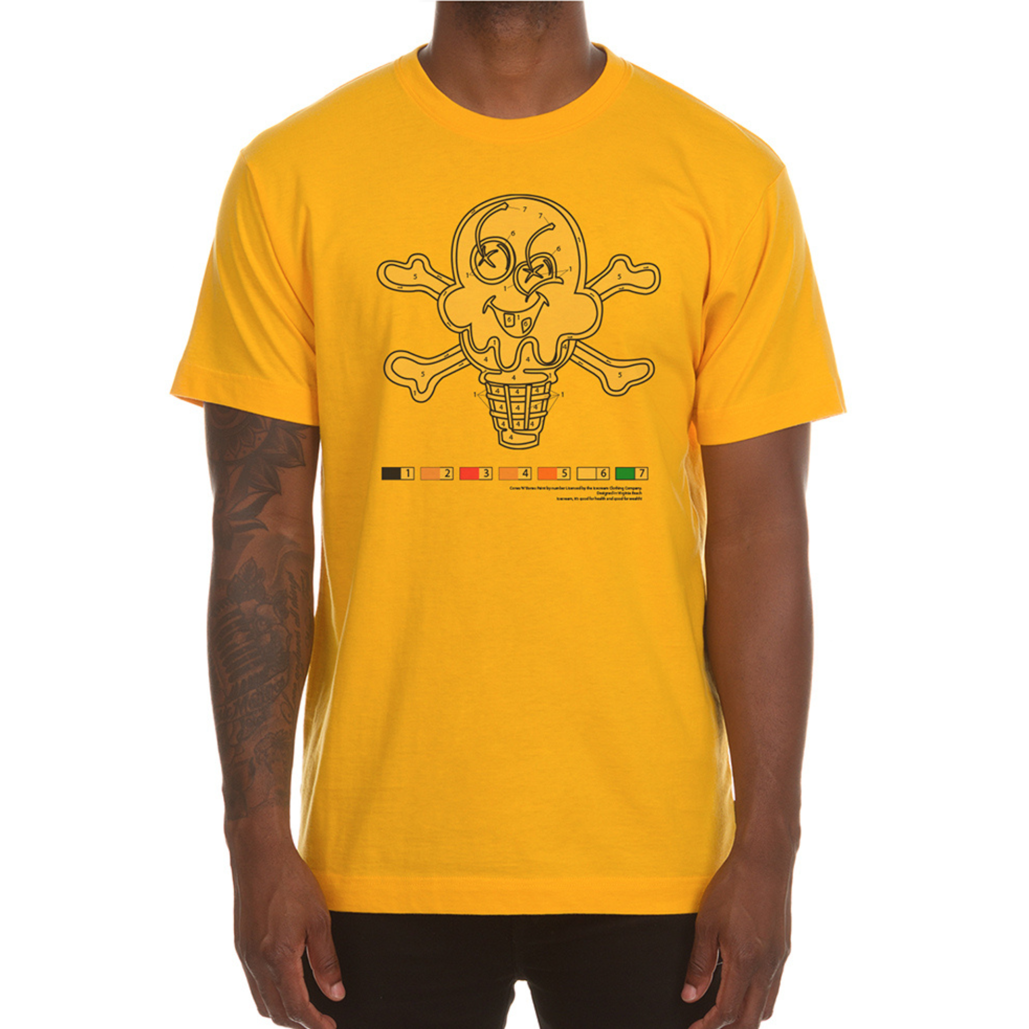 Ice Cream Color Time SS Tee (Saffron) - Ice Cream